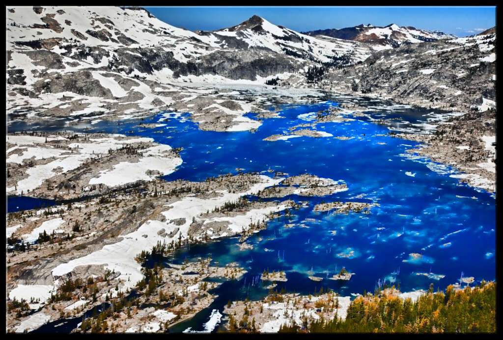 The beautiful view of South Lake Tahoe that captured on the helicopter