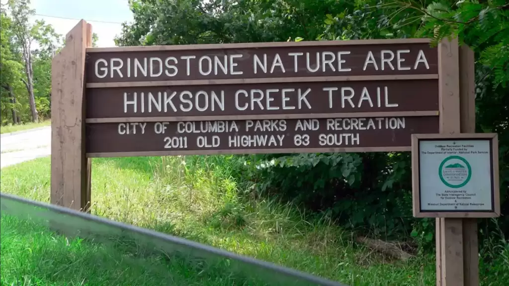 The Grindstone Nature area of Columbia, people came and hiking in it, Consist of Lake and trees.