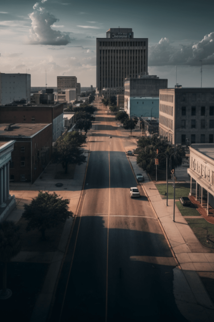 This is the Mississipi city Jackson downtown has beautiful view and clean road