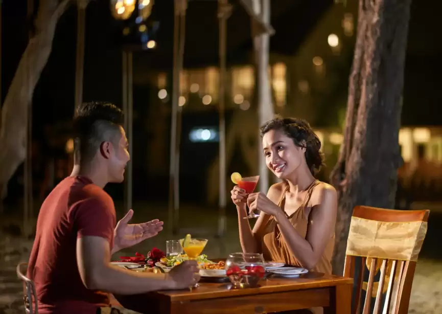 Romantic Dinner at Beach Restaurant