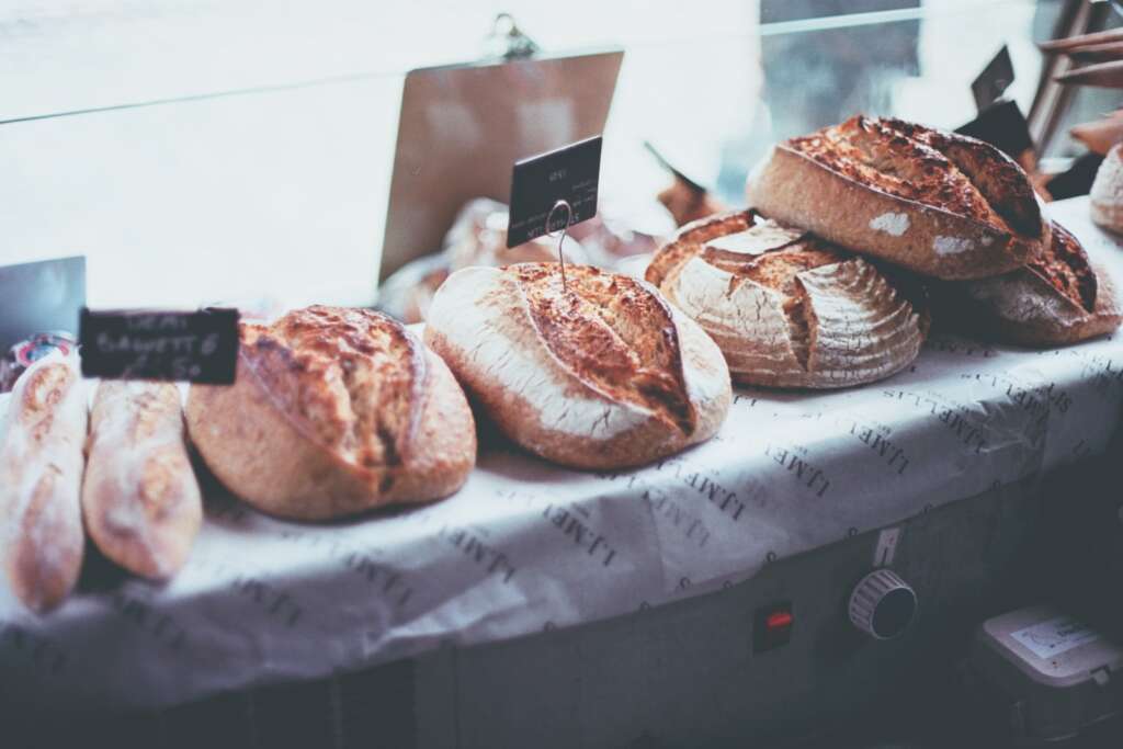 bread in display counter in Edinburgh looks delicious and amazing. If you are searching for where to stay in Edinburgh for food and the best restaurants then you are at right place